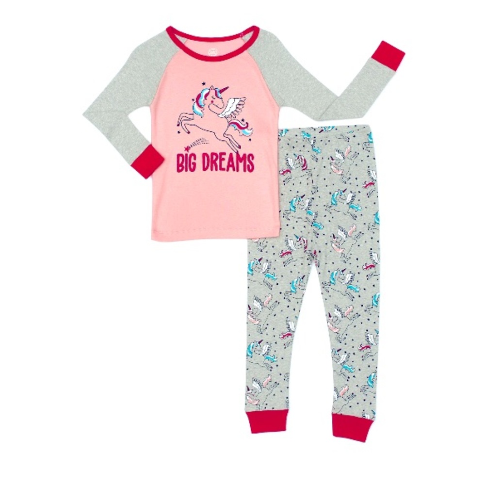 Toddler Girls' Unicorn Cotton Sleep Set, 2 Piece